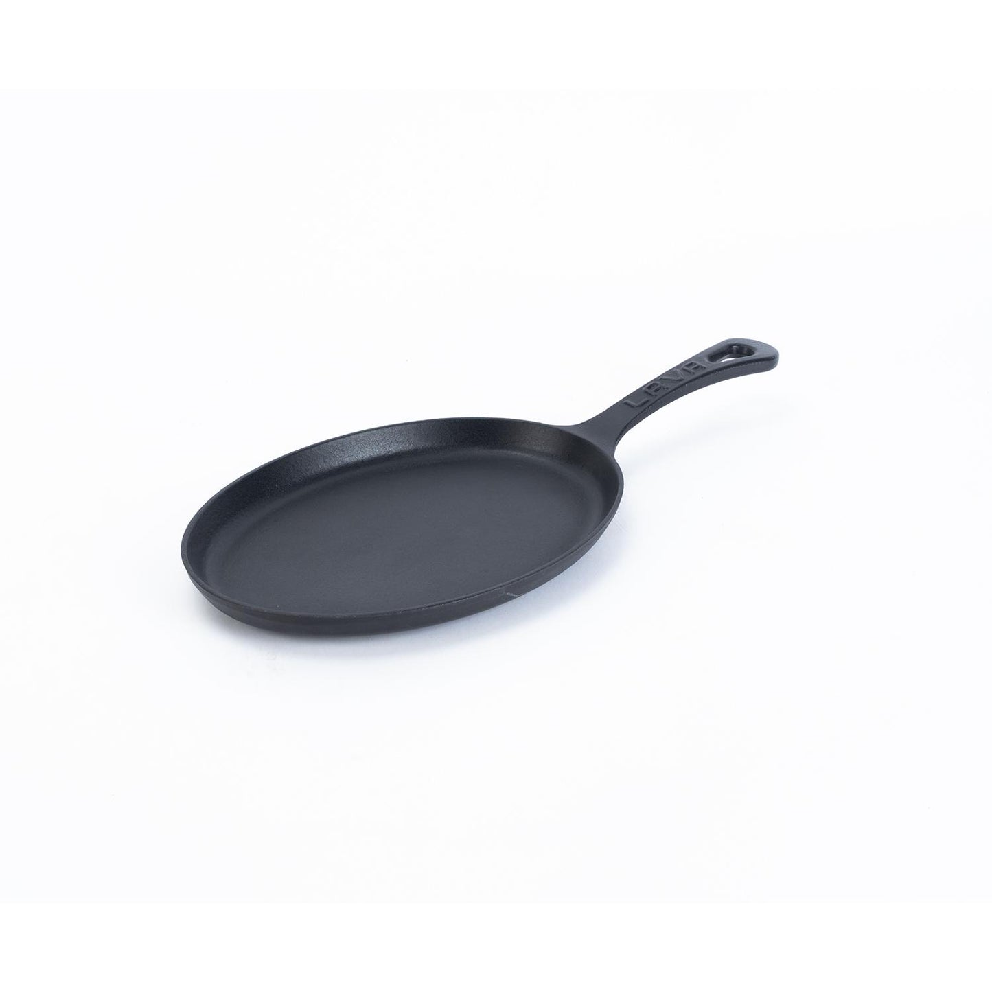 Cast Iron 9.25" x 7" x h:1" Oval Black Cast Iron Pan - Case Pack: 1