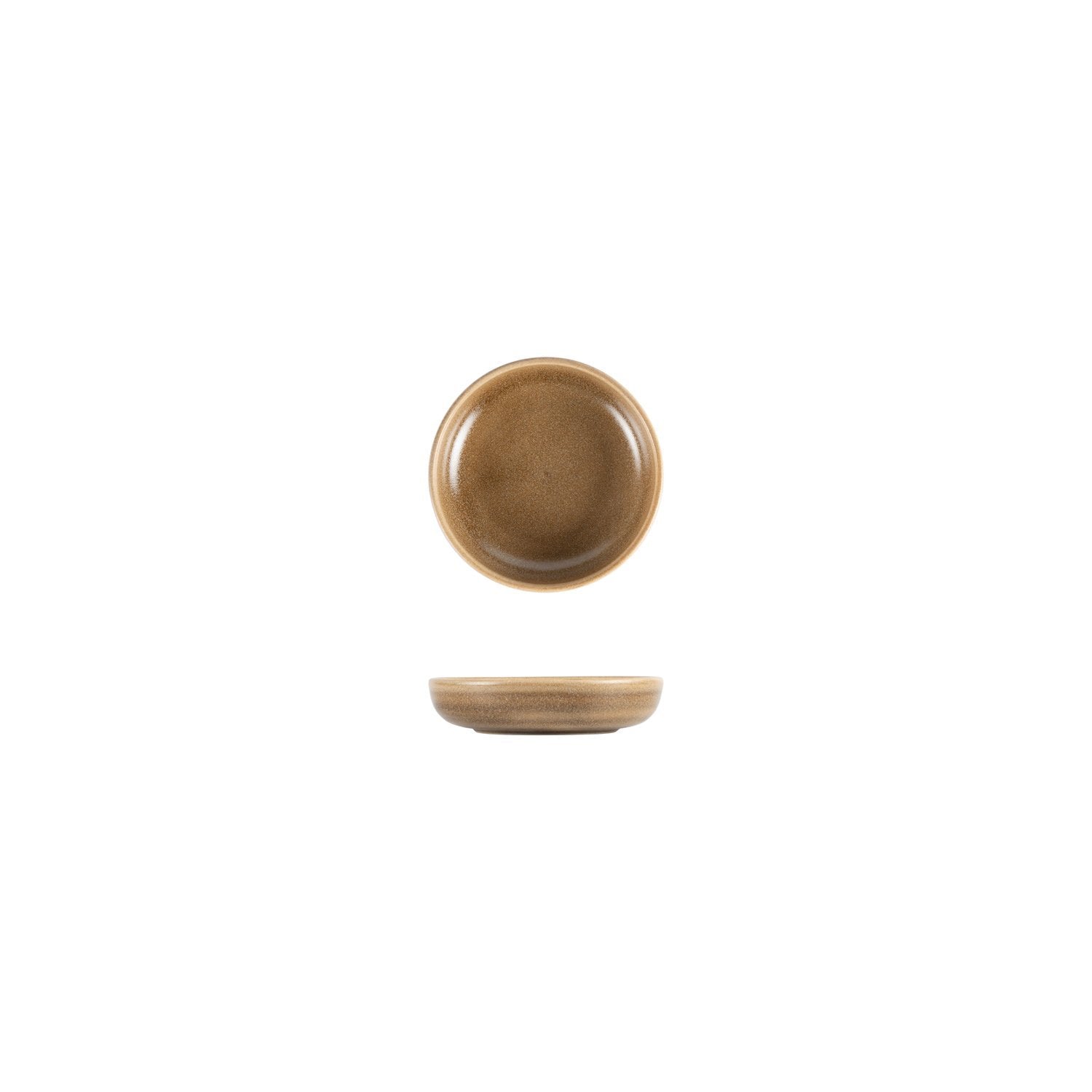 Terra Pott dia.4.25" h:1" 4 oz. Round Brown Vitrified Bowl