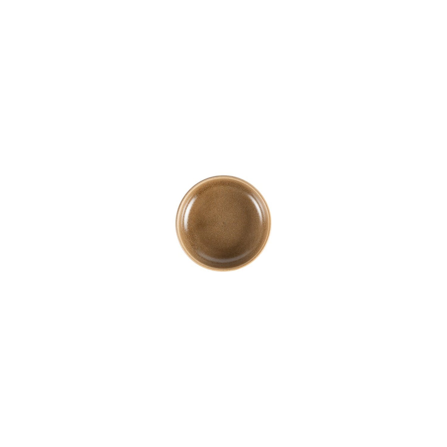 Terra Pott dia.4.25" h:1" 4 oz. Round Brown Vitrified Bowl