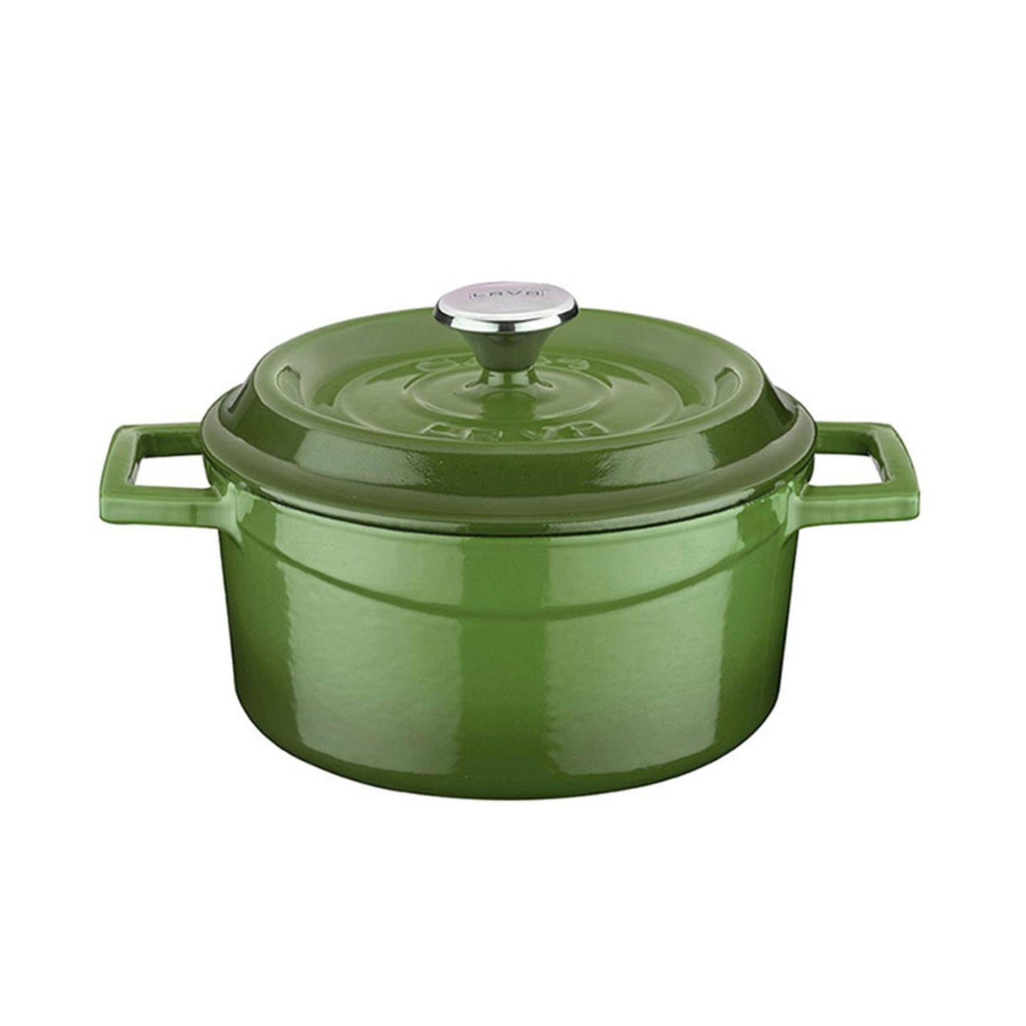 Cast Iron dia.5" h:2.5" 18 oz. Round Green Cast Iron Dutch Oven - Case Pack: 1