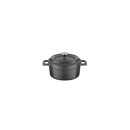 Cast Iron dia.5" h:2.5" 18 oz. Round Grey Cast Iron Dutch Oven - Case Pack: 1