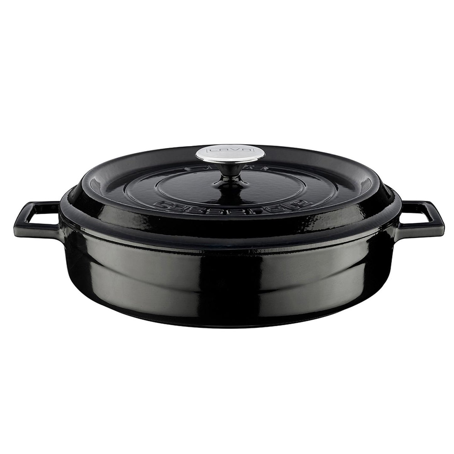 Cast Iron dia.11" h:2" 3.75 qt. Round Black Cast Iron Dutch Oven - Case Pack: 1