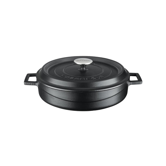 Cast Iron dia.11" h:2" 3.75 qt. Round Matte Black Cast Iron Dutch Oven - Case Pack: 1