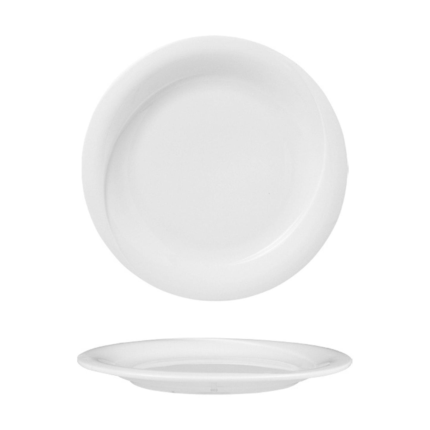 Porcelain X-tanbul dia.5.5" Round White Porcelain Plate - Case Pack:12