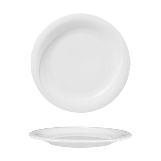 Porcelain X-tanbul dia.5.5" Round White Porcelain Plate - Case Pack:12