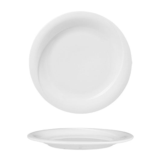 Porcelain X-tanbul dia.7.25" Round White Porcelain Plate - Case Pack:12