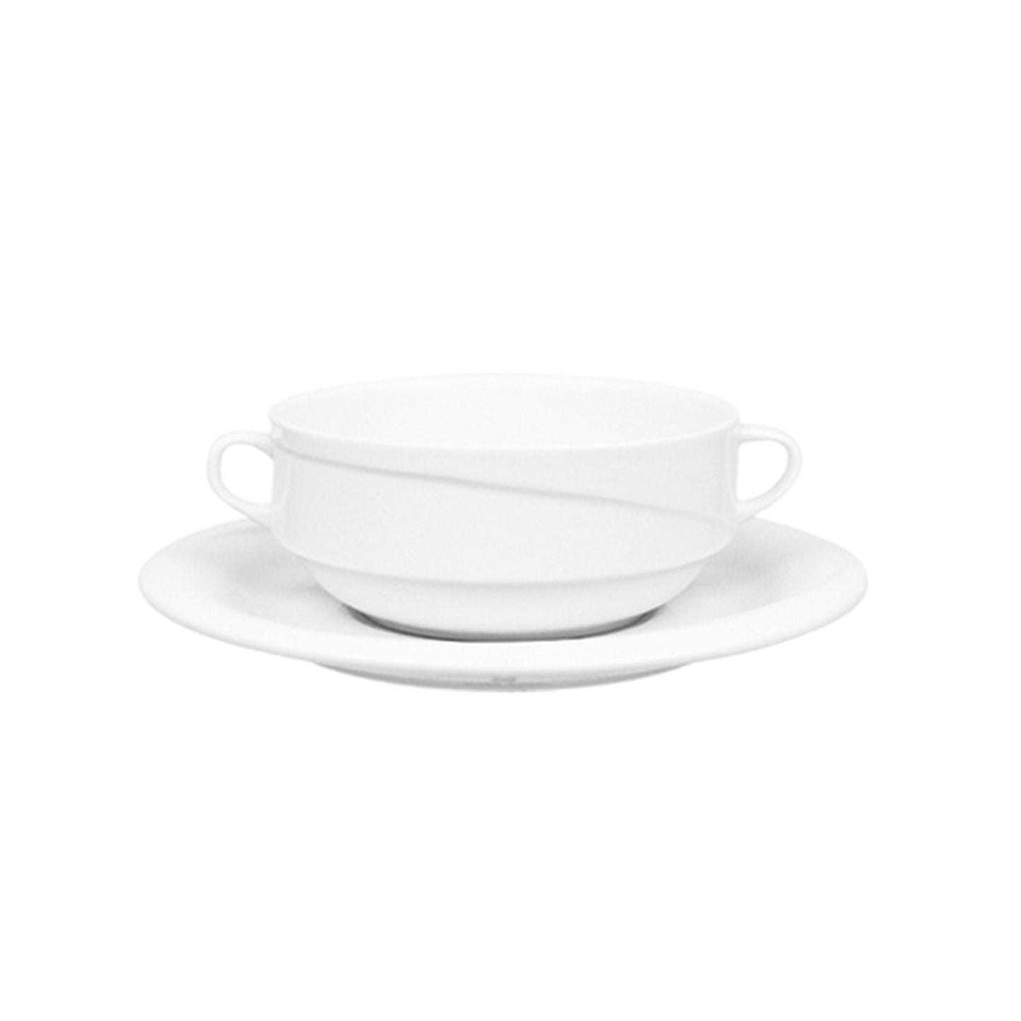 Porcelain X-tanbul dia.7.25" Round White Porcelain Saucer - Case Pack:12