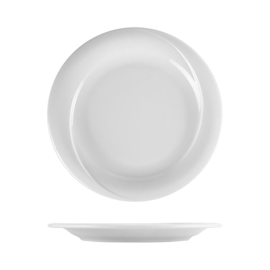 Porcelain X-tanbul dia.11.5" Round White Porcelain Plate - Case Pack:6